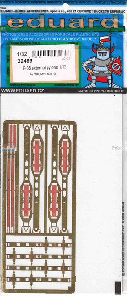 EDU32489 1:32 Eduard PE - F-35 Lightning II External Pylons (TRP kit)