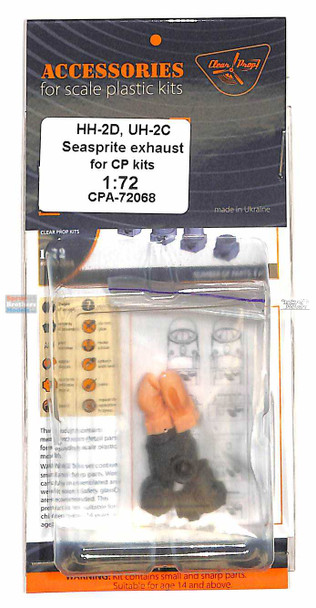 CLPCPA72068A 1:72 Clear Prop Models HH-2D UH-2C Seasprite Exhaust (CLP kit)