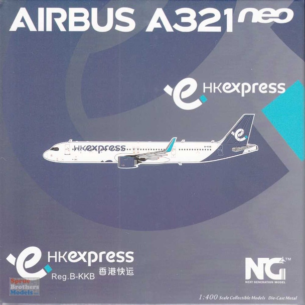 NGM13097 1:400 NG Model Hong Kong Express Airbus A321neo Reg #B-KKB (pre-painted/pre-built)