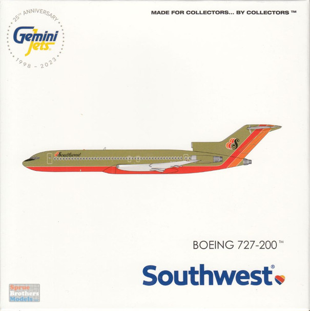 GEMGJ2216 1:400 Gemini Jets Southwest Airlines B727-200 Reg #N406BN (pre-painted/pre-built)