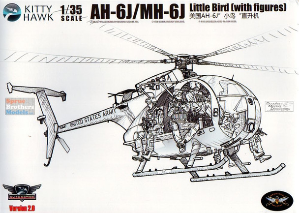 ZIMKH50004 1:35 Zimi Model Kitty Hawk AH-6J / MH-6J Little Bird with Figures