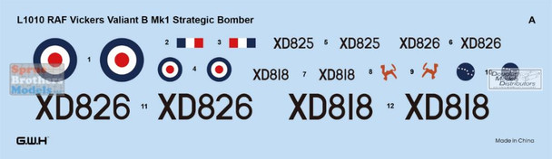 LNRL1010 1:144 Great Wall Hobby RAF Vickers Valiant B Mk.I Strategic Bomber