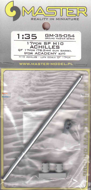 MASGM35054 1:35 Master Model Gun Barrel Set - M10 Achilles QF 17Pdr 76.2mm (ACA kit)