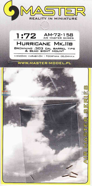 MASAM72158 1:72 Master Model Hurricane Mk.IIb  Browning .303cal Barrel Tips & Bead Sight Mount