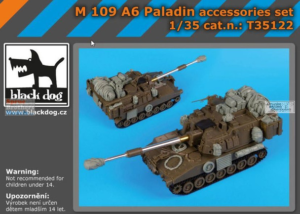 BLDT35122T 1:35 Black Dog M109A6 Paladin Accessories Set (AFV kit)