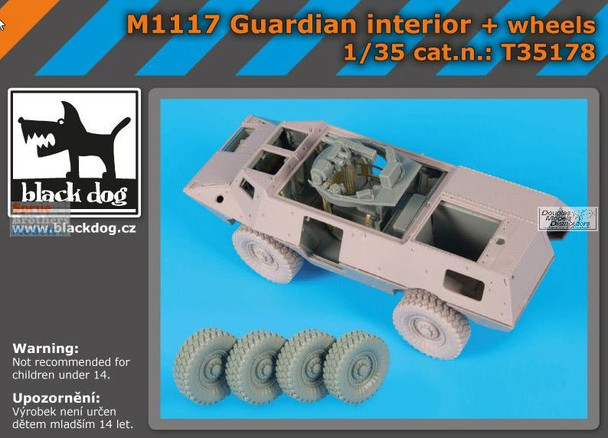 BLDT35178T 1:35 Black Dog M1117 Guardian Interior Accessories + Wheels Set (TRP kit)