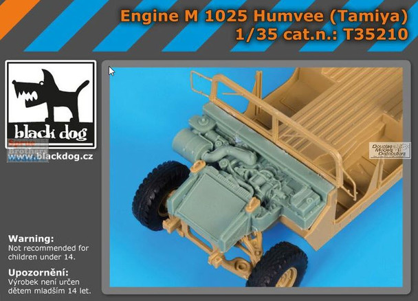 BLDT35210T 1:35 Black Dog M1025 Humvee Engine (TAM kit)