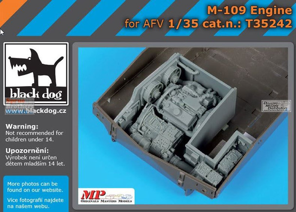 BLDT35242T 1:35 Black Dog M109 Engine (AFV kit)