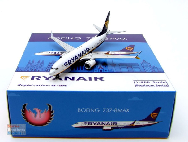 PHX11849 1:400 Phoenix Model RyanAir B737 Max8 Reg #EI-IHN (pre-painted/pre-built)