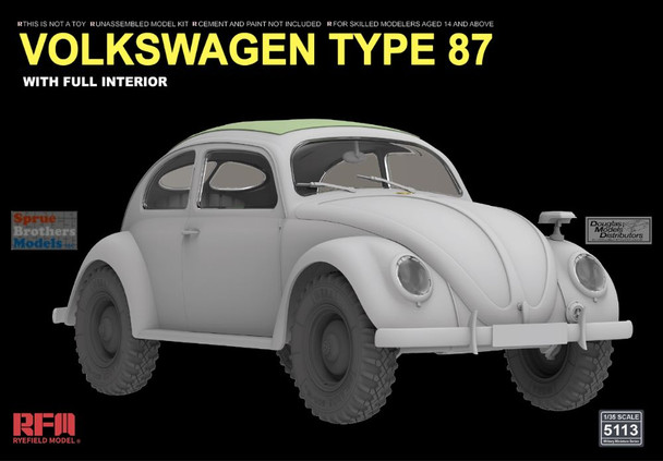 RFMRM5113 1:35 Rye Field Model Volkswagen Type 87 with Full Interior