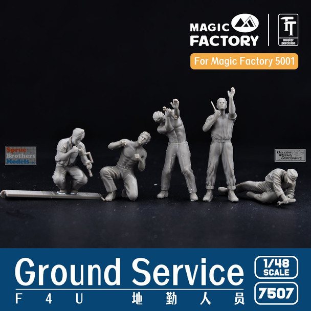 MGF7507 1:48 Magic Factory Ground Service Crew Figure Set for F4U Corsair