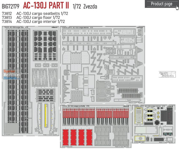 EDUBIG72179 1:72 Eduard BIG ED AC-130J Spectre Part 2 Detail Set (ZVE kit)