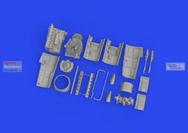 EDU672350 1:72 Eduard Brassin PRINT Bf109F Engine (EDU kit)