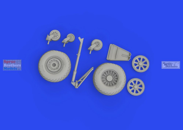 EDU648965 1:48 Eduard Brassin Print - TBF TBM Avenger Wheels with Pattern Tire (ACA kit)