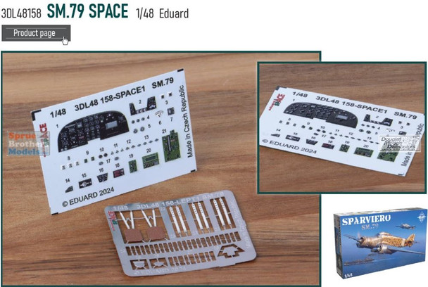 EDU3DL48158 1:48 Eduard SPACE - SM.79 Sparviero (EDU kit)