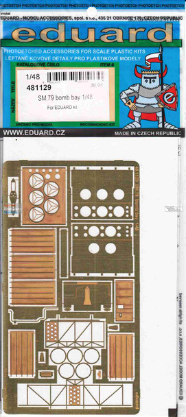 EDU481129 1:48 Eduard PE -SM.79 Sparviero Bomb Bay Detail Set (EDU kit)