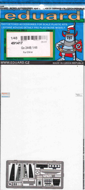 EDU491417 1:48 Eduard Color PE - Go244B Detail Set (ICM kit)