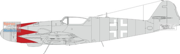 EDUEX1010 1:48 Eduard Mask - Bf109K-4 Tulip Pattern & National Insignia