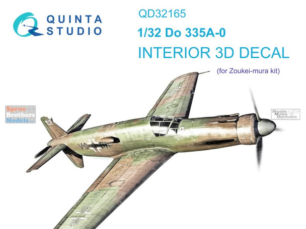 QTSQD32165 1:32 Quinta Studio Interior 3D Decal - Do335A-0 Pfeil (ZKM kit)