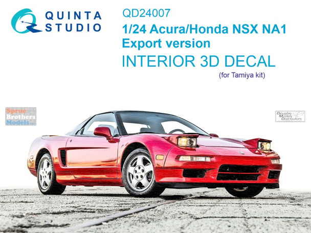 QTSQD24007 1:24 Quinta Studio Interior 3D Decal - Acura/Honda NSX NA1 Export Version (TAM kit)