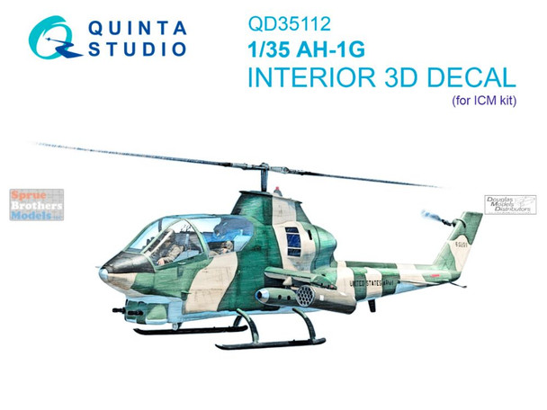 QTSQD35112 1:35 Quinta Studio Interior 3D Decal - AH-1G Cobra (ICM kit)
