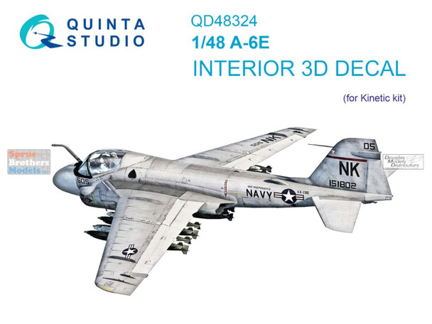 QTSQD48324 1:48 Quinta Studio Interior 3D Decal - A-6E Intruder (KIN kit)