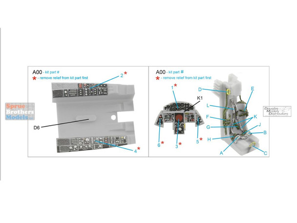 QTSQD72105 1:72 Quinta Studio Interior 3D Decal - F-104J Starfighter (HAS  kit)