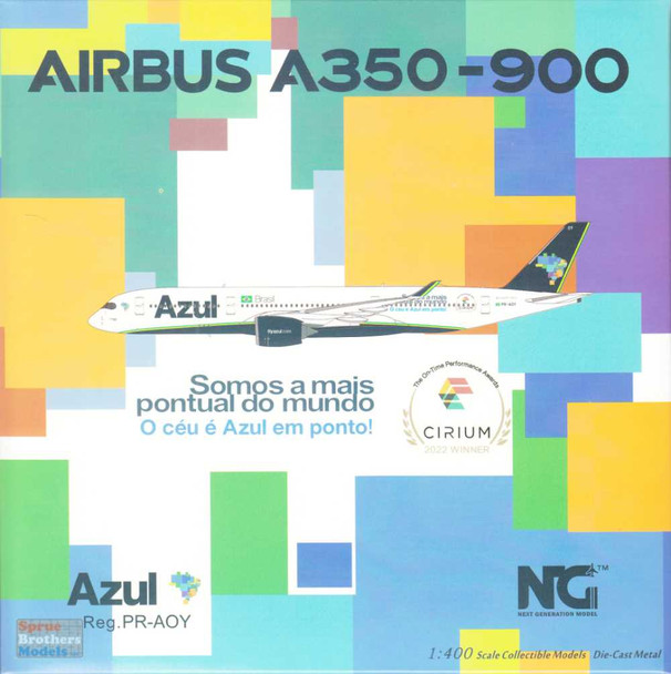 NGM39050 1:400 NG Model Azul Airbus A350-900 Reg #PR-AOY 'Most On-Time Performance Award 2022' (pre-painted/pre-built)