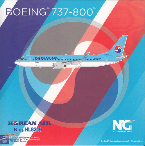 NGM58149 1:400 NG Model Korean Air B737-800 Reg #HL8240 (pre-painted/pre-built)