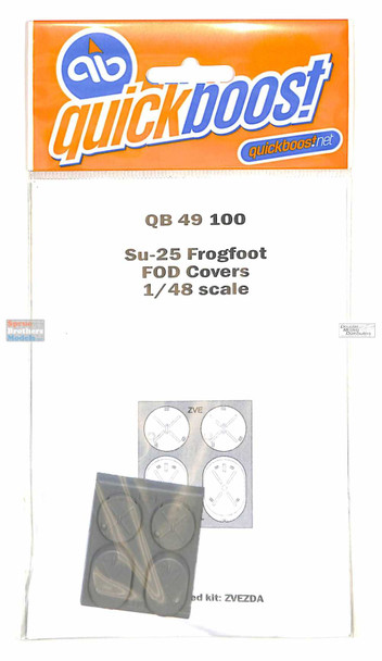 QBT49100 1:48 Quickboost Su-25 Frogfoot FOD Covers (ZVE kit)