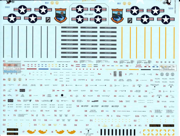 AOA35007 1:35 AOA Decals - USN MH-60S Seahawk / Knighthawk Search & Rescue (SAR) Airframe Data & Markings