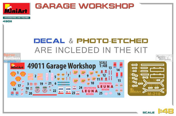 MIA49011 1:48 Miniart Garage Workshop