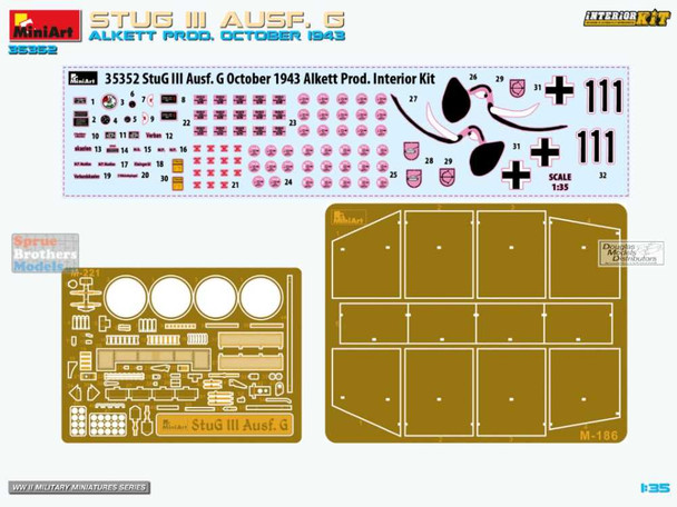 MIA35352 1:35 Miniart StuG.III Ausf.G Alkett Production October 1943 [Interior Kit]