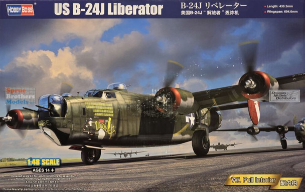 HBS81774 1:48 Hobby Boss B-24J Liberator with Full Interior