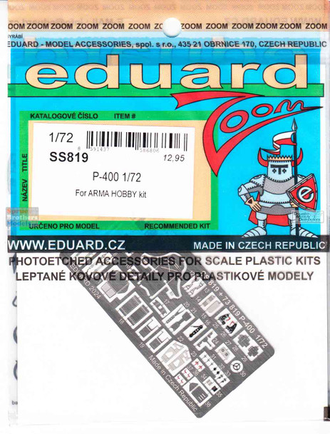 EDUSS819 1:72 Eduard Color Zoom PE - P-400 Airacobra (ARM kit)