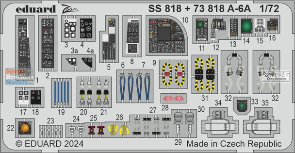 EDUSS818 1:72 Eduard Color Zoom PE - A-6A Intruder (TRP kit)