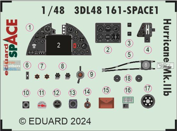 EDU3DL48161 1:48 Eduard SPACE - Hurricane Mk.IIb (ARM kit)