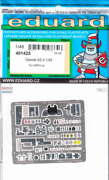 EDU491425 1:48 Eduard Color PE - Gannet AS.4 Detail Set (AFX kit)