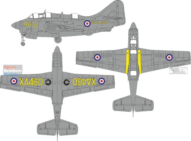 EDUEX1018 1:48 Eduard Mask - Gannet AS.1/AS.4 National & Aircraft Marking (AFX kit)