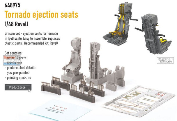 EDU648975 1:48 Eduard Brassin - Tornado Ejection Seats (REV kit)