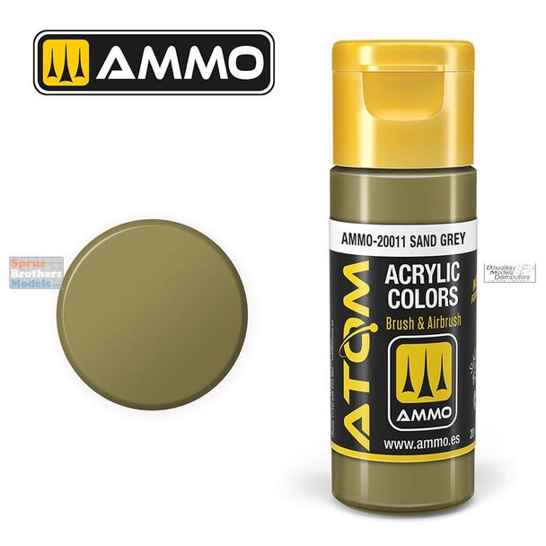 AMMAT20011 AMMO by Mig ATOM Acrylic Paint -  Sand Grey FS30277 (20ml)