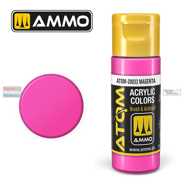 AMMAT20033 AMMO by Mig ATOM Acrylic Paint -  Magenta (20ml)