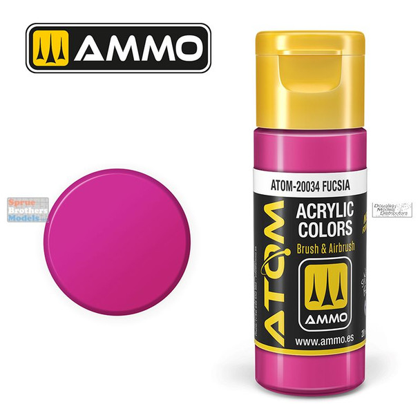 AMMAT20034 AMMO by Mig ATOM Acrylic Paint -  Fucsia (20ml)