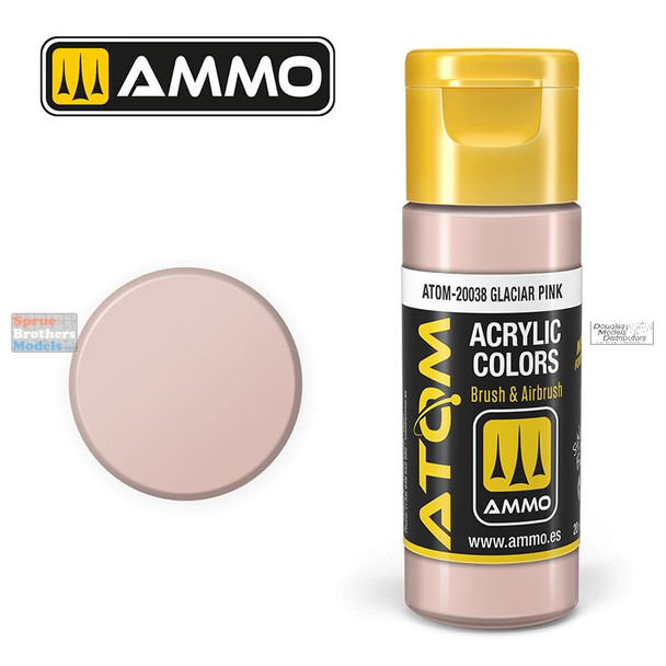 AMMAT20038 AMMO by Mig ATOM Acrylic Paint -  Glacier Pink (20ml)