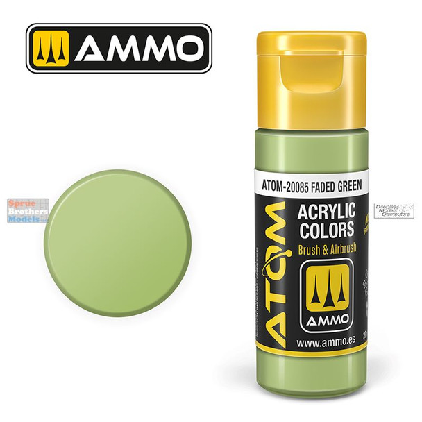 AMMAT20085 AMMO by Mig ATOM Acrylic Paint -  Faded Green (20ml)