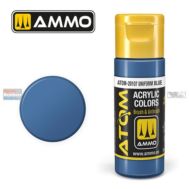 AMMAT20107 AMMO by Mig ATOM Acrylic Paint -  Uniform Blue (20ml)
