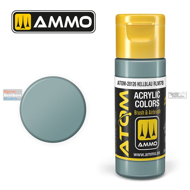 AMMAT20126 AMMO by Mig ATOM Acrylic Paint -  Hellblau RLM78 FS35414 - RLM78 (20ml)