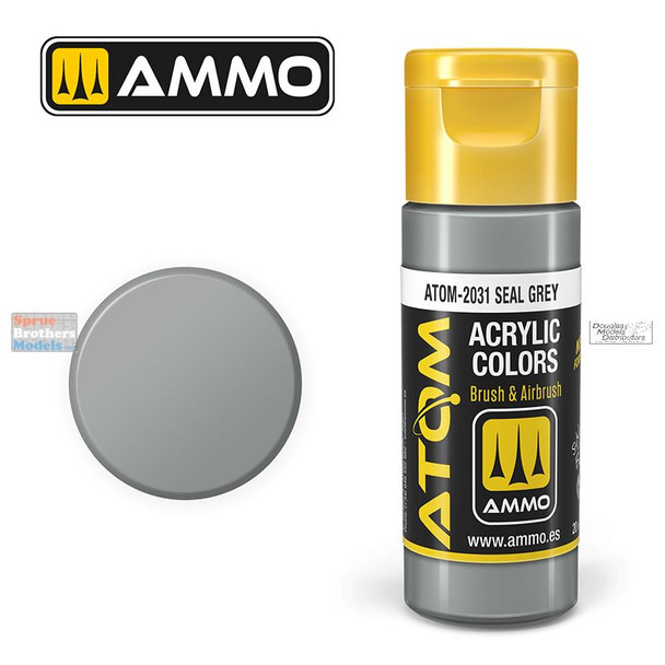 AMMAT20131 AMMO by Mig ATOM Acrylic Paint -  Seal Grey FS36314 (20ml)
