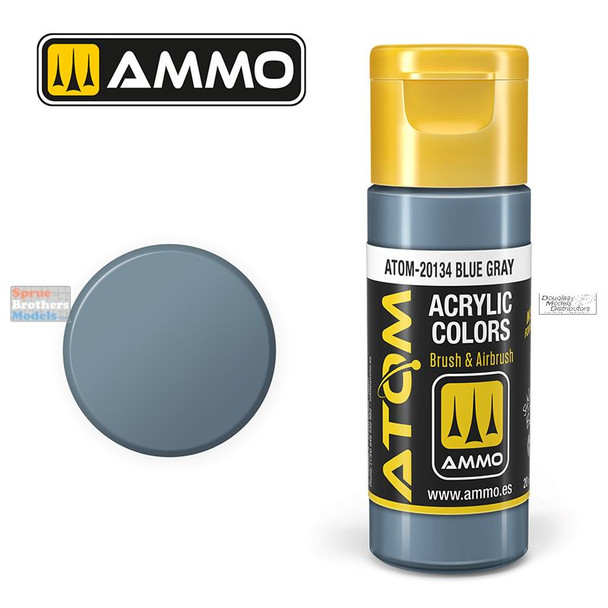 AMMAT20134 AMMO by Mig ATOM Acrylic Paint -  Blue Gray FS35237 (20ml)