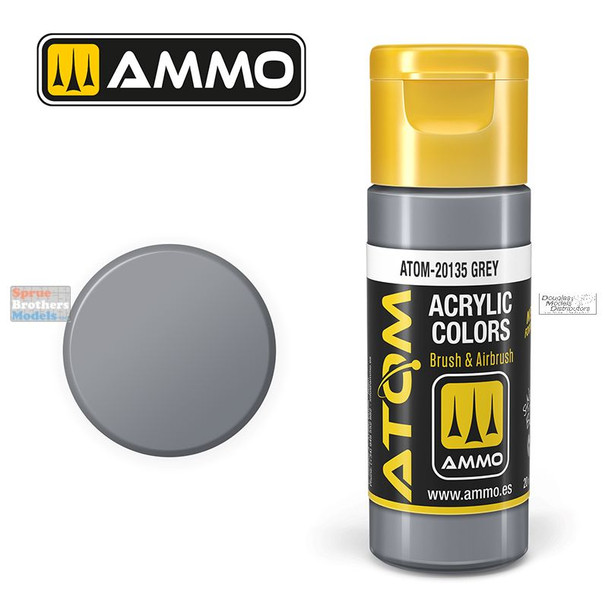 AMMAT20135 AMMO by Mig ATOM Acrylic Paint -  Grey FS36251 - KHV-16 (20ml)